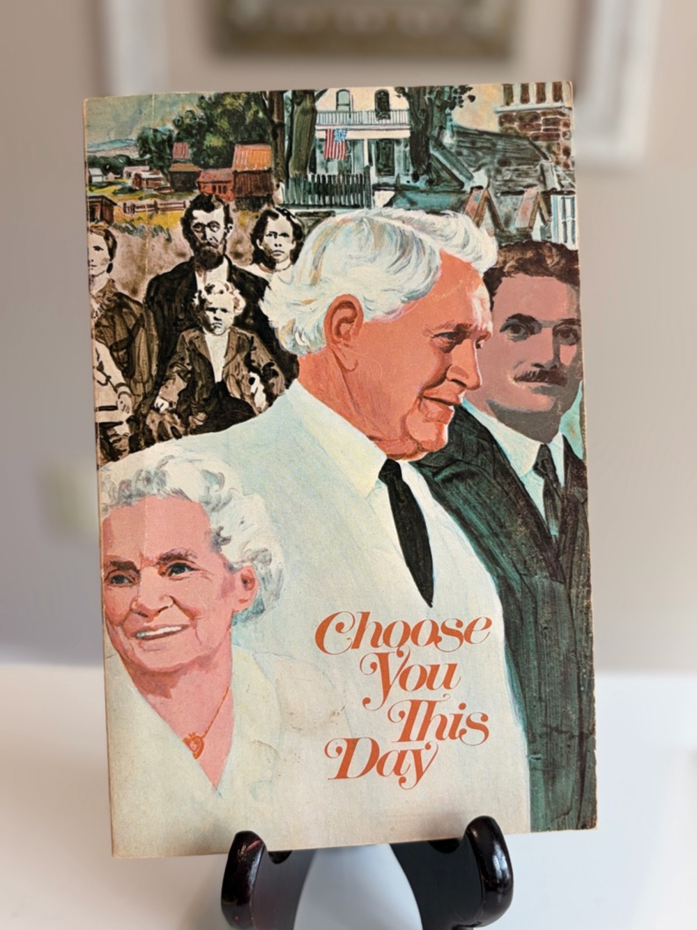 Vintage 'Choose You This Day' Illustrated Print - LDS
